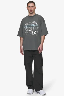 Pegador Tees|Macon Boxy Tee Washed Anthracite