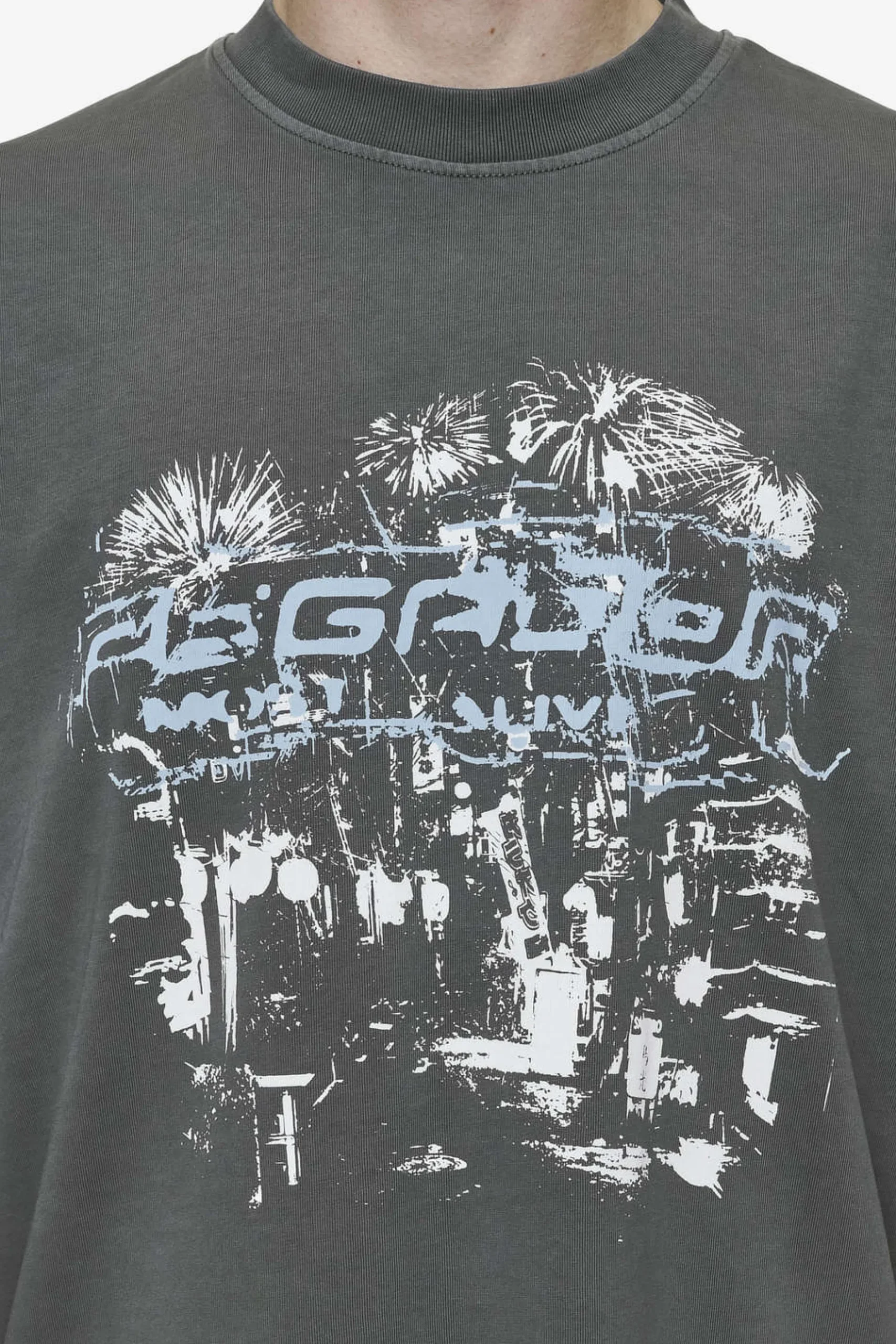 Pegador Tees|Macon Boxy Tee Washed Anthracite