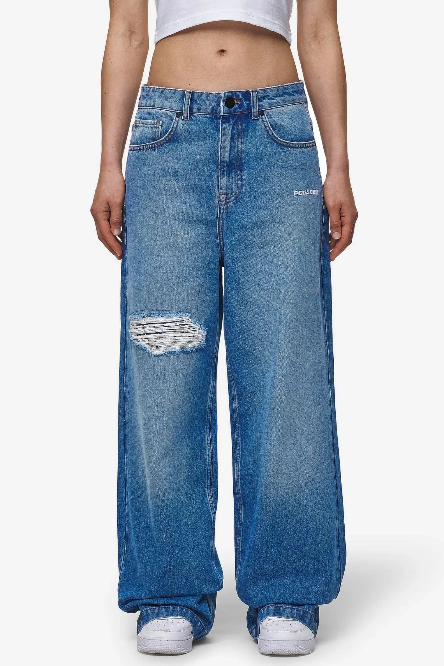 Pegador Jeans|Mally Super Baggy Jeans Washed Blue