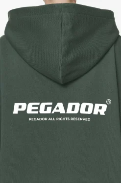 Pegador Hoodies|Malm Logo Oversized Hoodie Dress Washed Sage Green