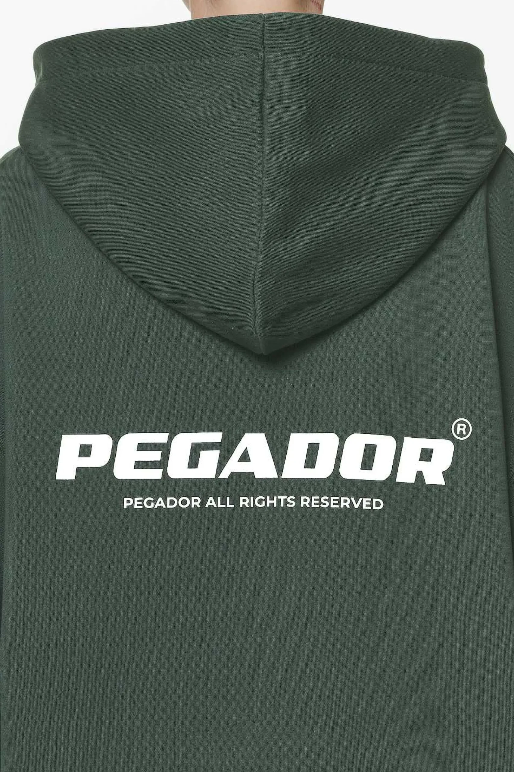Pegador Hoodies|Malm Logo Oversized Hoodie Dress Washed Sage Green