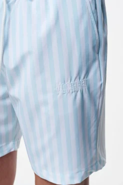 Pegador Swim Shorts|Manett Striped Swim Shorts Riviera Blue White