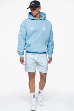 Pegador Swim Shorts|Manett Striped Swim Shorts Riviera Blue White