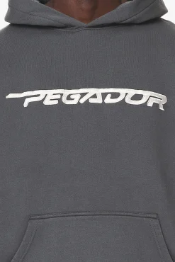 Pegador Hoodies|Manor Oversized Hoodie Washed Volcano Grey