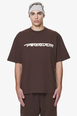 Pegador Tees|Manor Oversized Tee Washed Oak Brown
