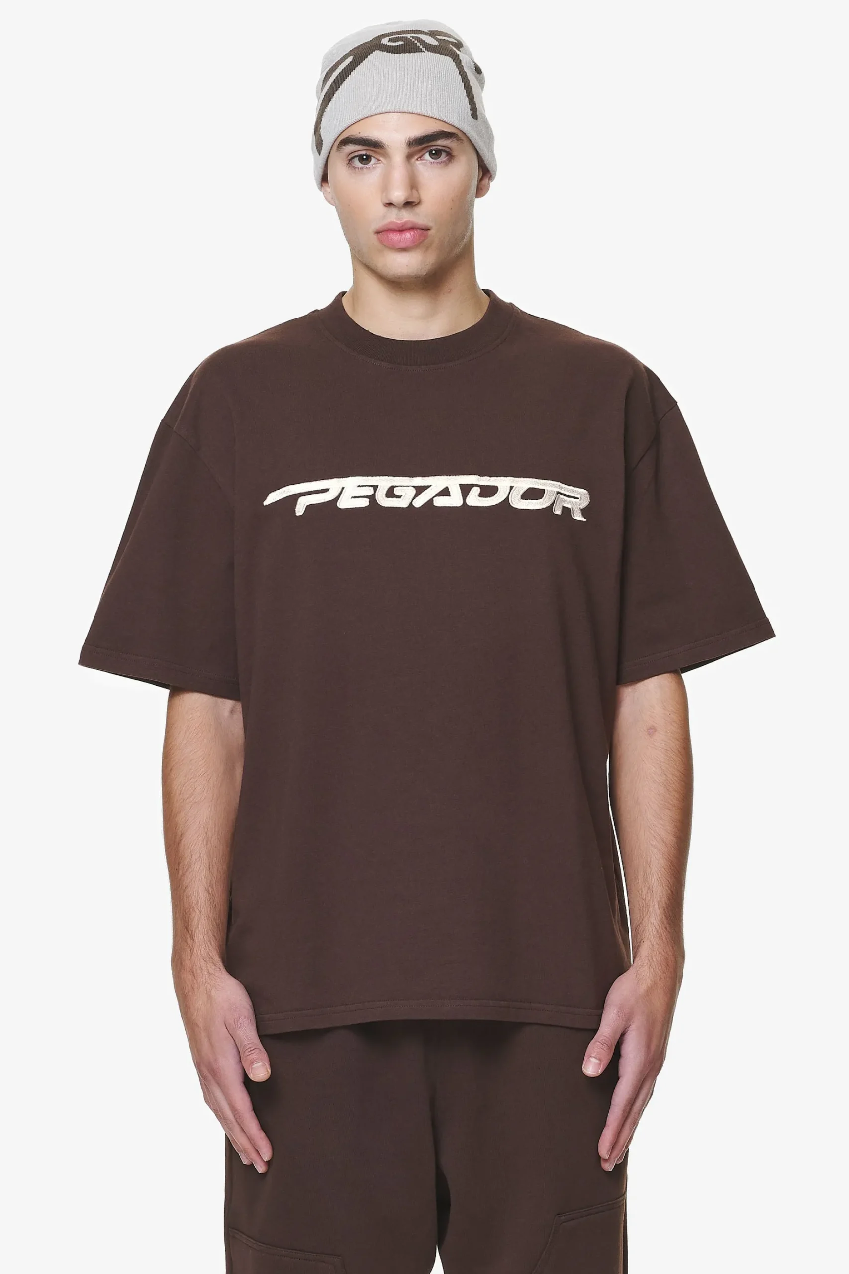 Pegador Tees|Manor Oversized Tee Washed Oak Brown