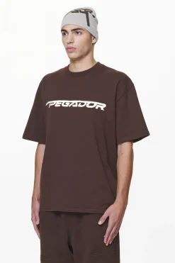 Pegador Tees|Manor Oversized Tee Washed Oak Brown