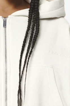 Pegador Hoodies|Zip Hoodies|Marla Cropped Zip Hoodie Washed Salty Cream Gum
