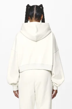 Pegador Hoodies|Zip Hoodies|Marla Cropped Zip Hoodie Washed Salty Cream Gum