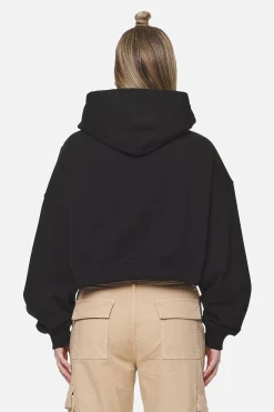 Pegador Hoodies|Zip Hoodies|Marla Cropped Zip Hoodie  Black White Gum