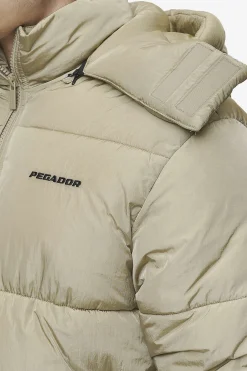 Pegador Jackets|Marten Crushed Puffer Jacket Beige