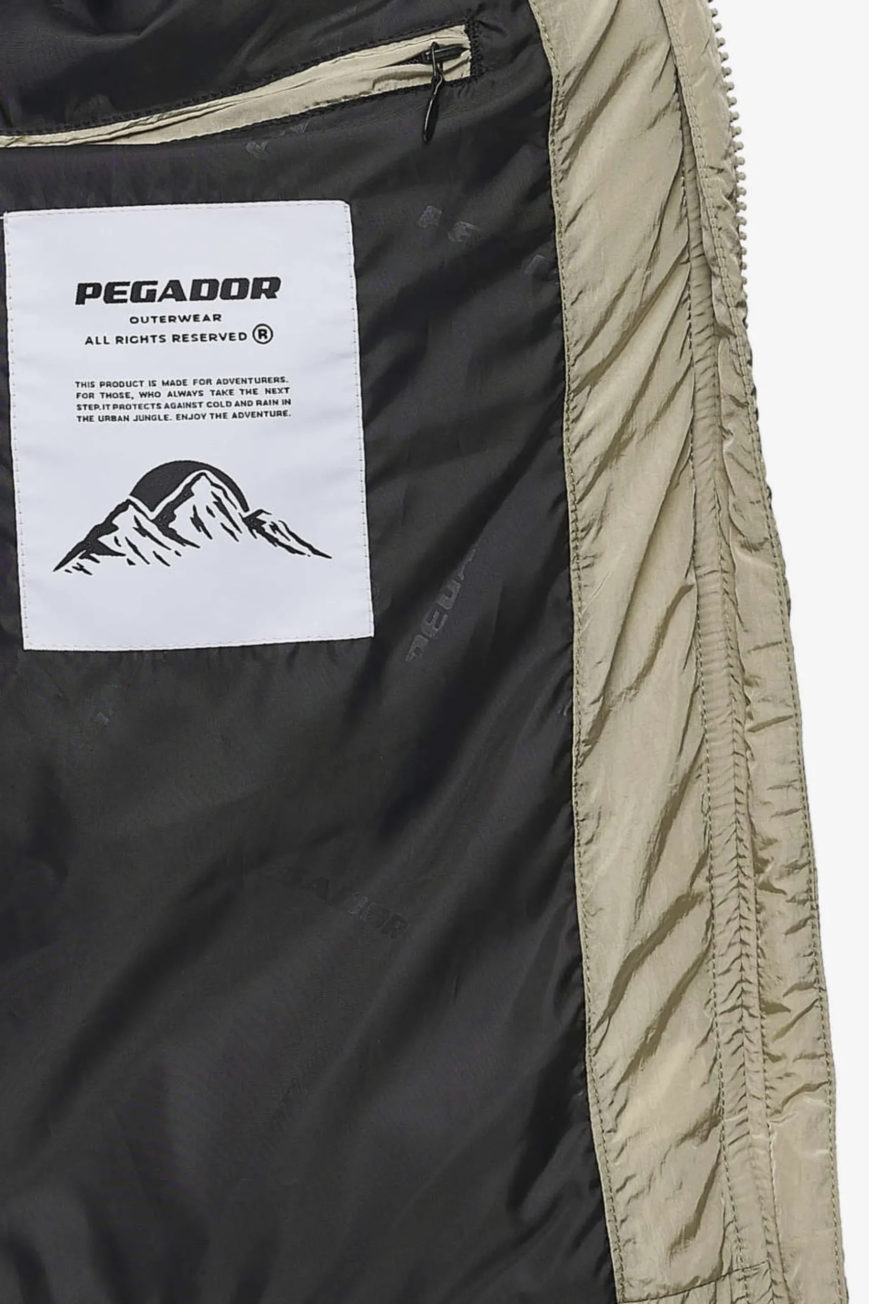 Pegador Jackets|Marten Crushed Puffer Jacket Beige