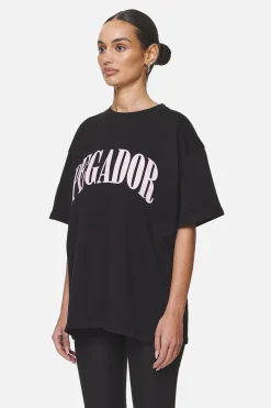 Pegador Tees|Miami Oversized Tee Flamingo Black
