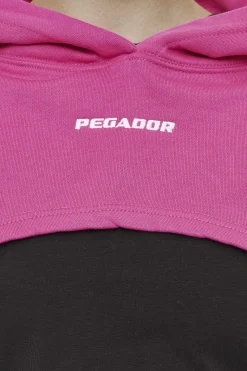 Pegador Hoodies|Mina Super Cropped Hoodie Washed Digital Pink