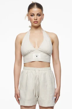 Pegador Tops|Molli Canvas Neckholder Top Unbleached