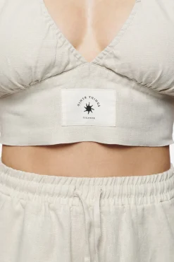 Pegador Tops|Molli Canvas Neckholder Top Unbleached
