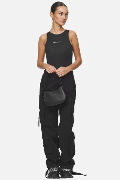 Pegador Bags|Bags|Mona Logo Faux Leather Handbag Black