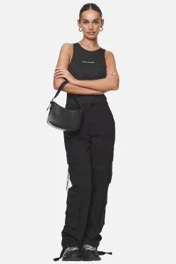 Pegador Bags|Bags|Mona Logo Faux Leather Handbag Black