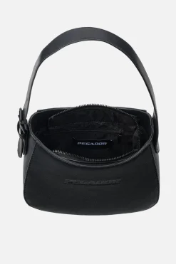 Pegador Bags|Bags|Mona Logo Faux Leather Handbag Black