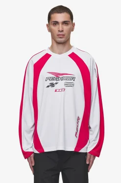 Pegador Longsleeves|Mosco Longsleeve Jersey White Virtual Pink