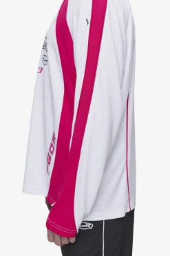 Pegador Longsleeves|Mosco Longsleeve Jersey White Virtual Pink