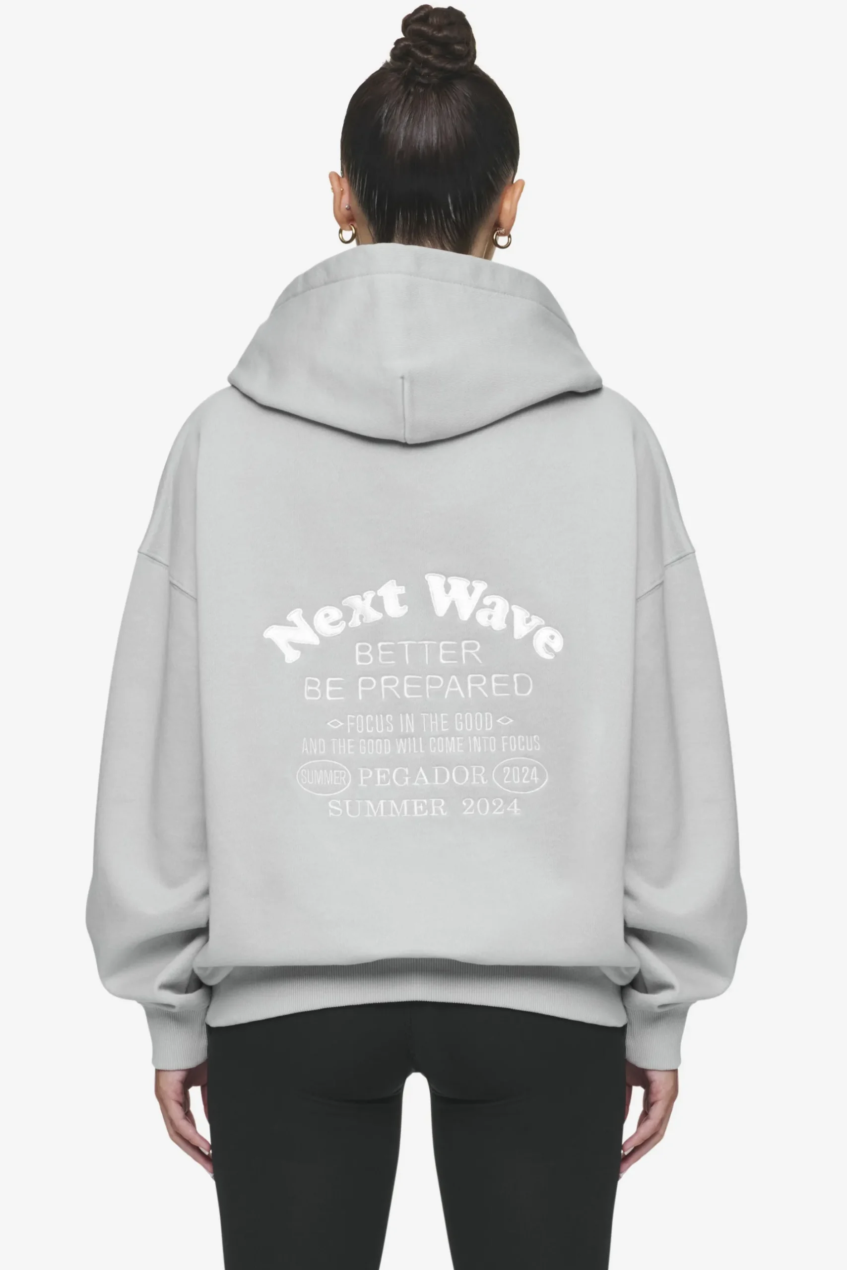 Pegador Hoodies|Naia Oversized Hoodie Washed Sky Grey