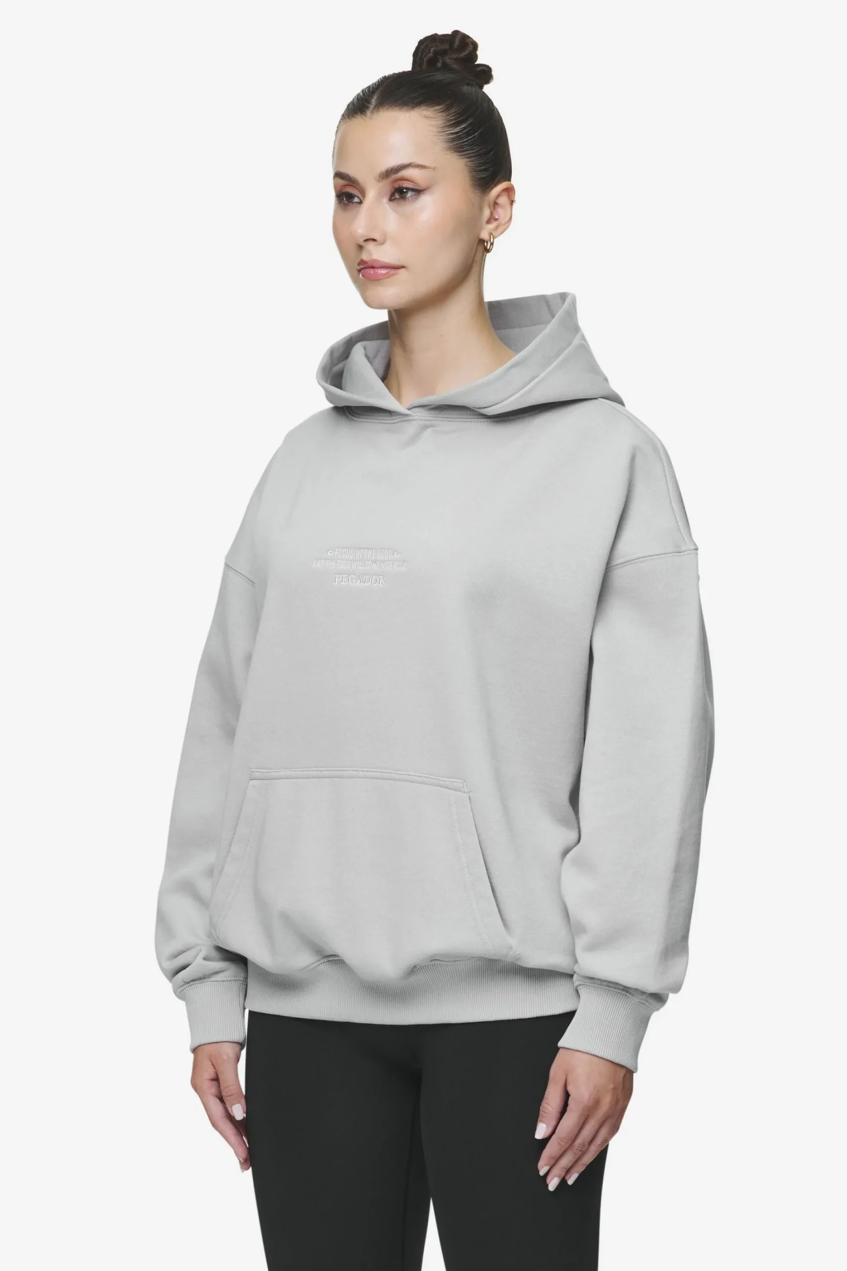 Pegador Hoodies|Naia Oversized Hoodie Washed Sky Grey