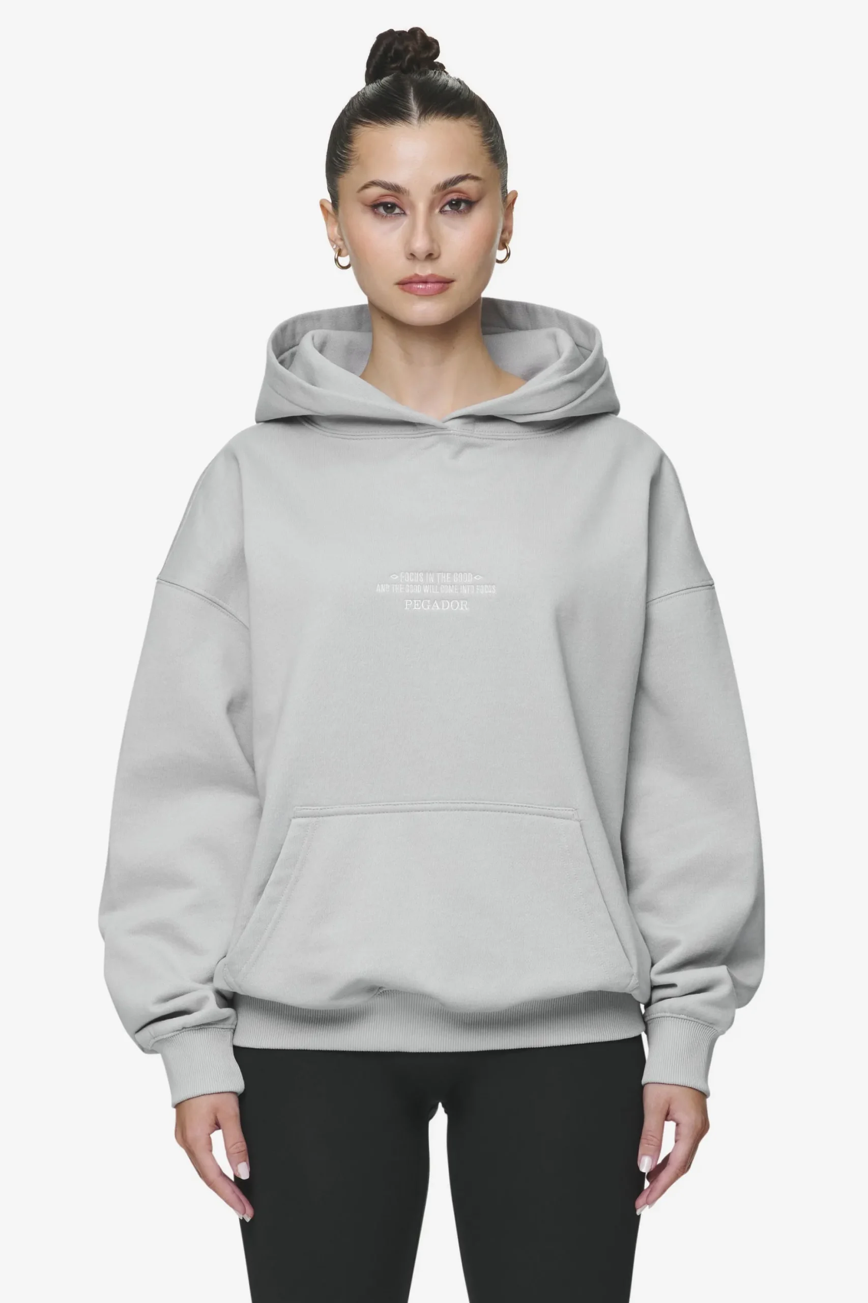 Pegador Hoodies|Naia Oversized Hoodie Washed Sky Grey