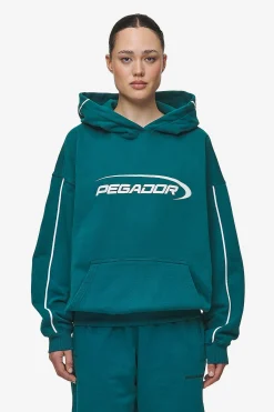 Pegador Hoodies|Naomi Oversized Hoodie Washed Urban Turquoise
