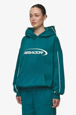 Pegador Hoodies|Naomi Oversized Hoodie Washed Urban Turquoise