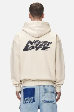 Pegador Hoodies|Zip Hoodies|Narson Oversized Sweat Jacket Washed Desert Sand