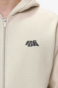 Pegador Hoodies|Zip Hoodies|Narson Oversized Sweat Jacket Washed Desert Sand