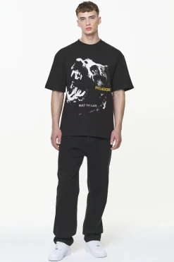 Pegador Tees|Nether Oversized Tee Vintage Washed Onyx Black
