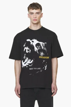 Pegador Tees|Nether Oversized Tee Vintage Washed Onyx Black