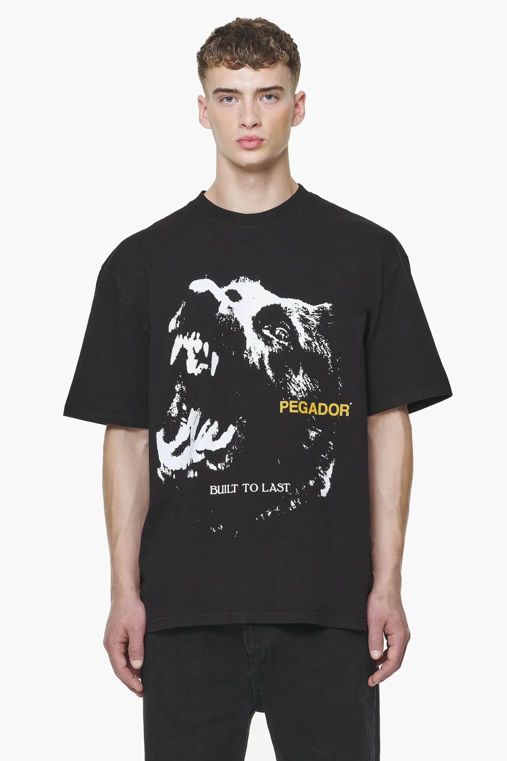 Pegador Tees|Nether Oversized Tee Vintage Washed Onyx Black