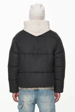 Pegador Jackets|Neum Suede Puffer Jacket Black