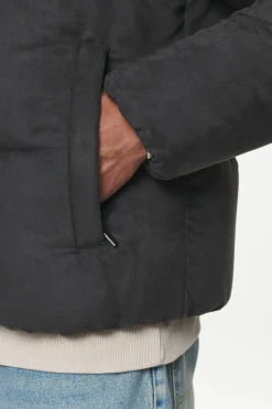 Pegador Jackets|Neum Suede Puffer Jacket Black