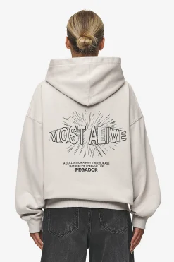 Pegador Hoodies|Nisa Oversized Hoodie Washed Moon Grey