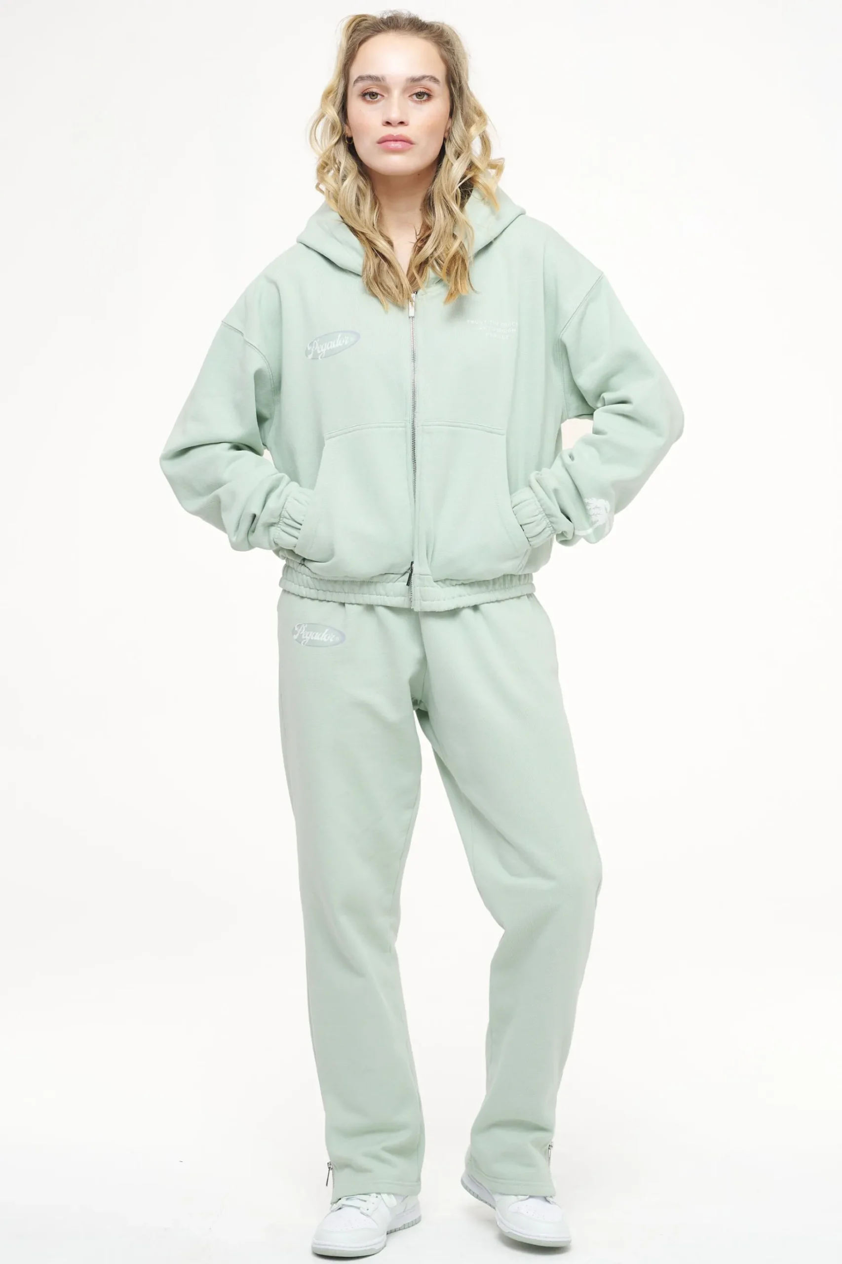 Pegador Pants|Olvera Straight Sweat Pants Vintage Washed Milky Green