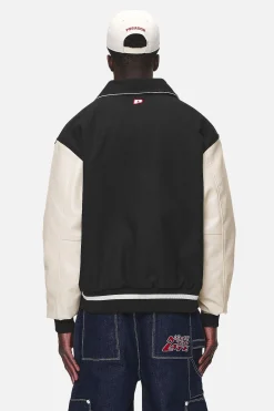 Pegador Jackets|Oris Varsity Jacket Black Cream