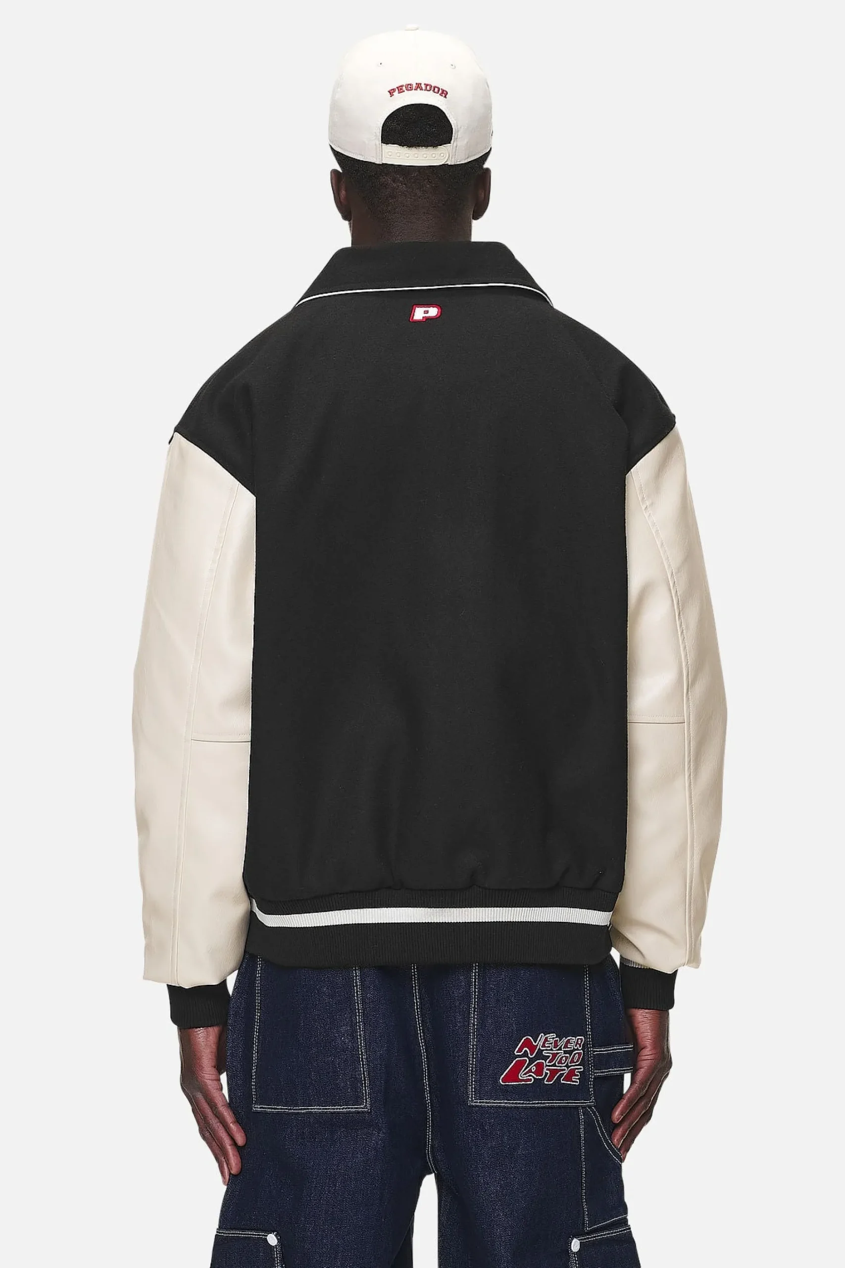 Pegador Jackets|Oris Varsity Jacket Black Cream
