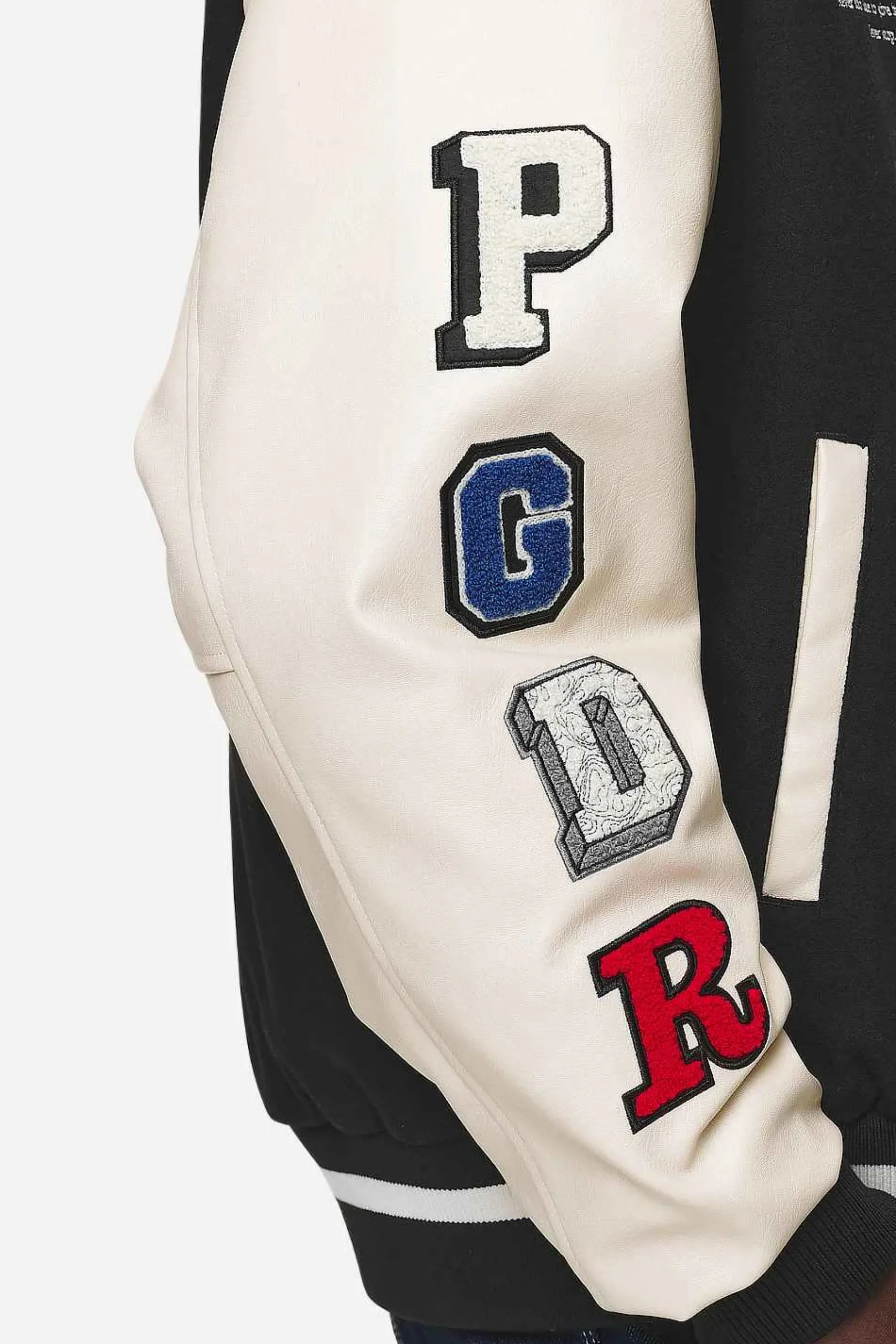 Pegador Jackets|Oris Varsity Jacket Black Cream