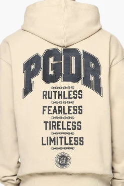 Pegador Hoodies|Orsett Oversized Hoodie Vintage Washed Kingdom Beige
