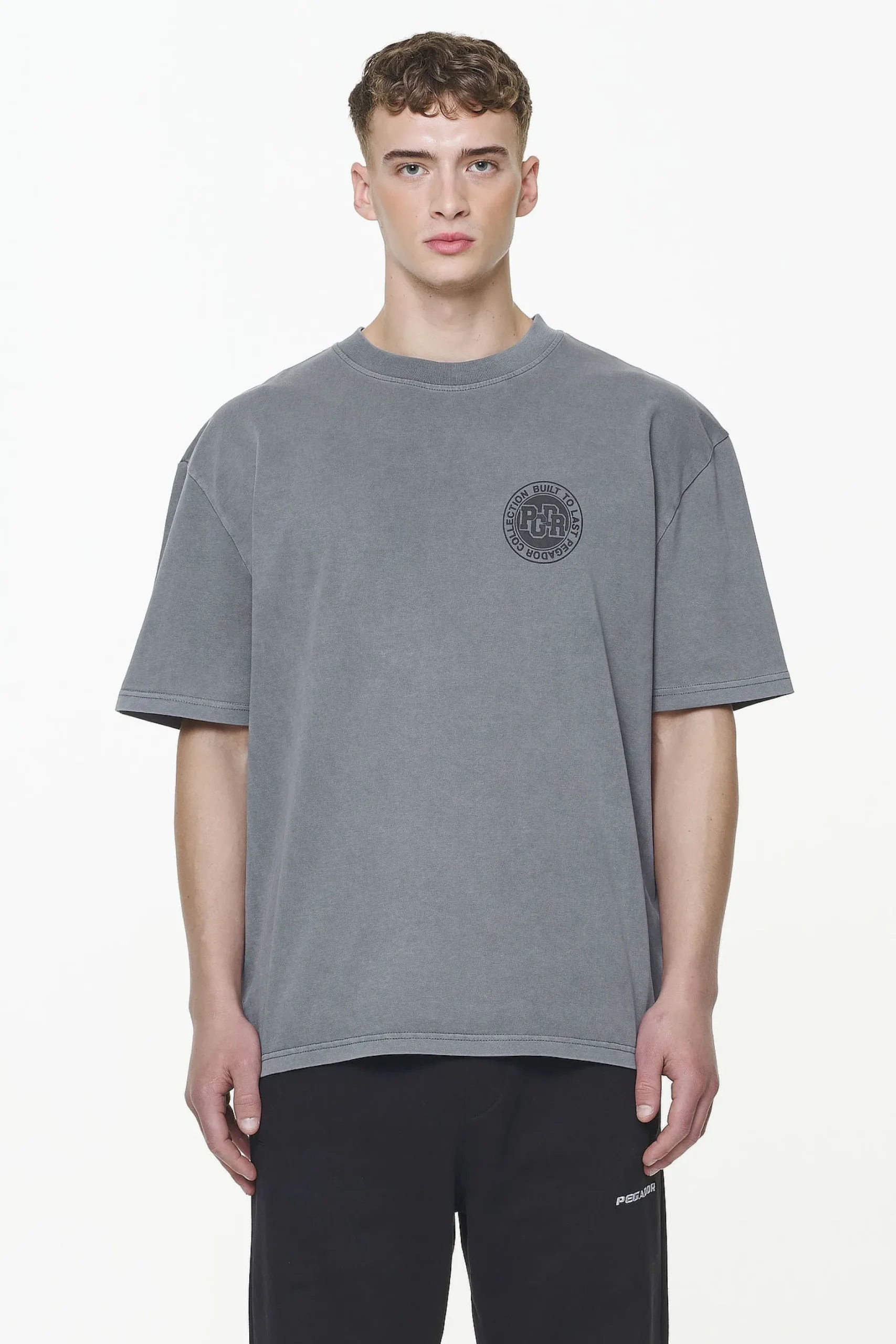 Pegador Tees|Orsett Oversized Tee Vintage Grey