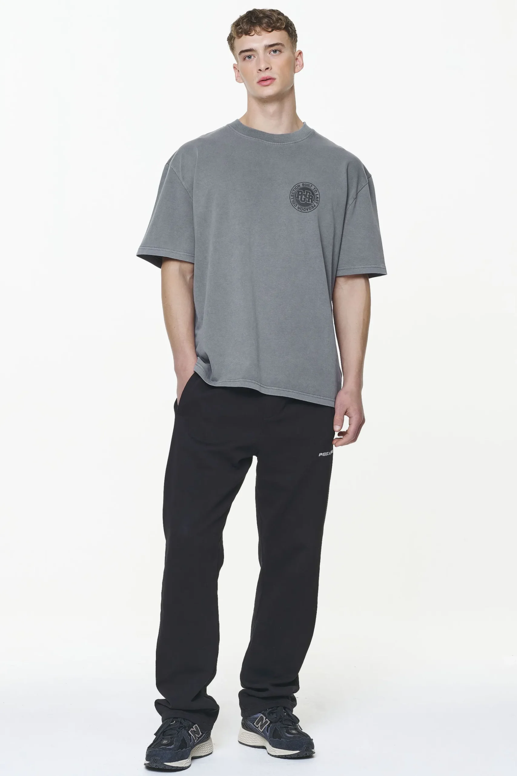 Pegador Tees|Orsett Oversized Tee Vintage Grey