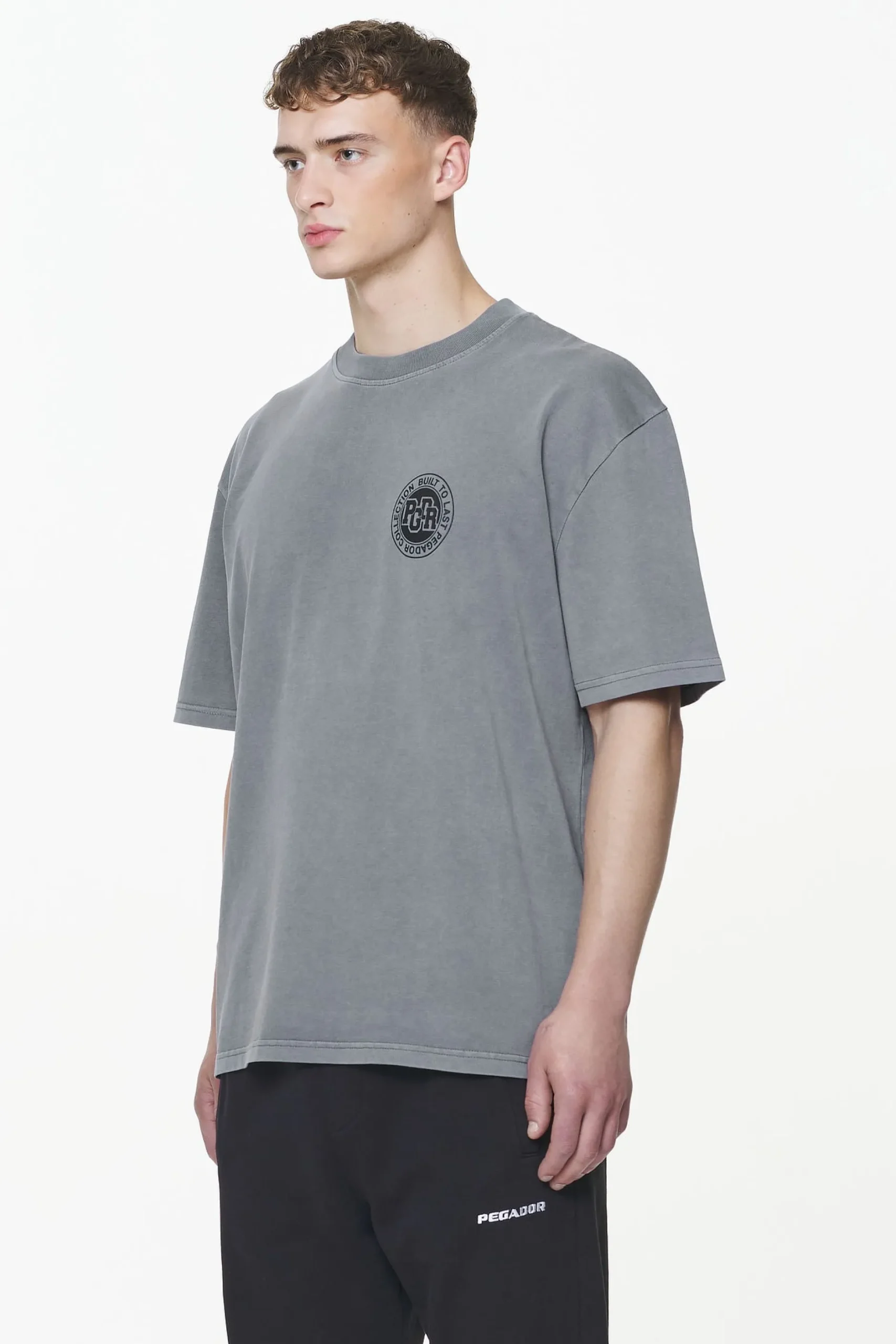 Pegador Tees|Orsett Oversized Tee Vintage Grey