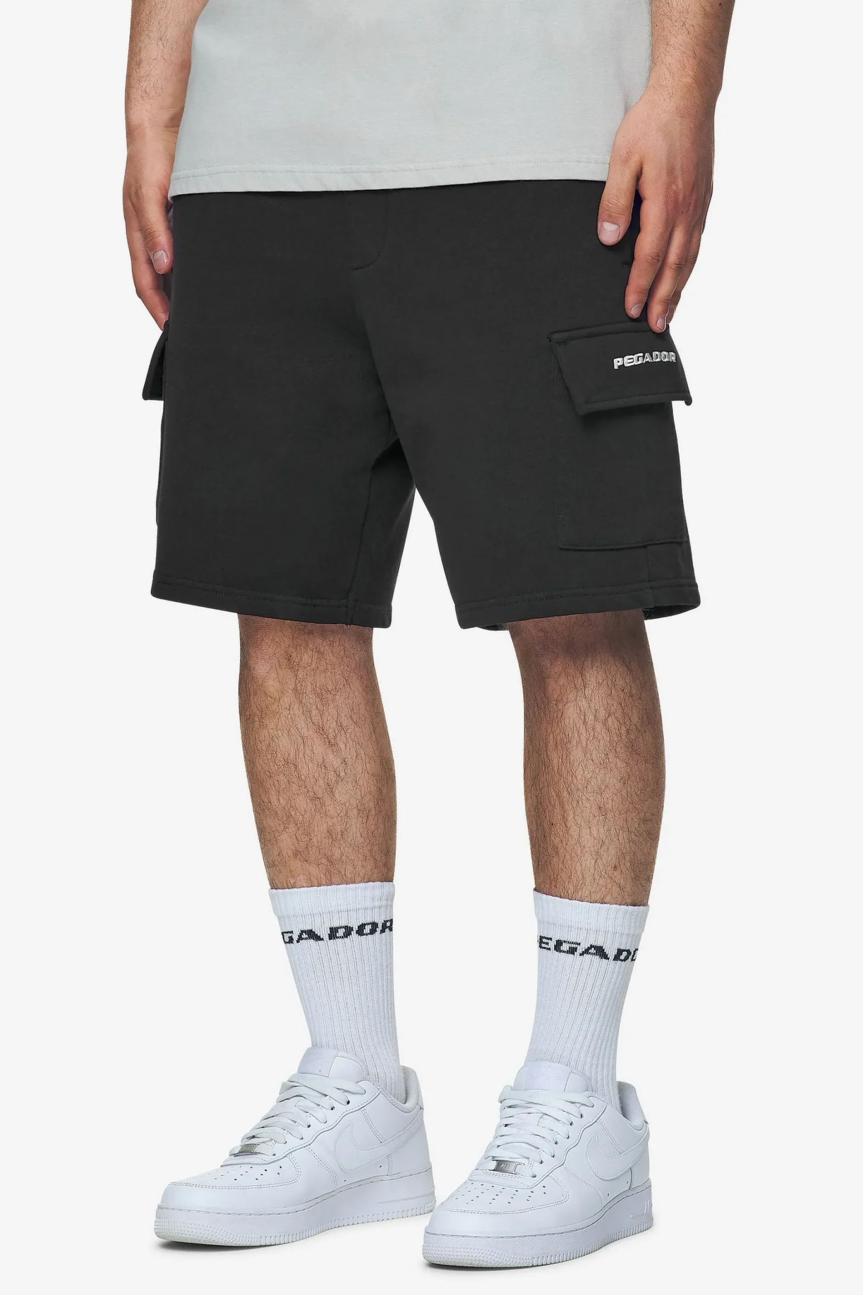 Pegador Shorts|Otega Terry Cargo Shorts Vintage black