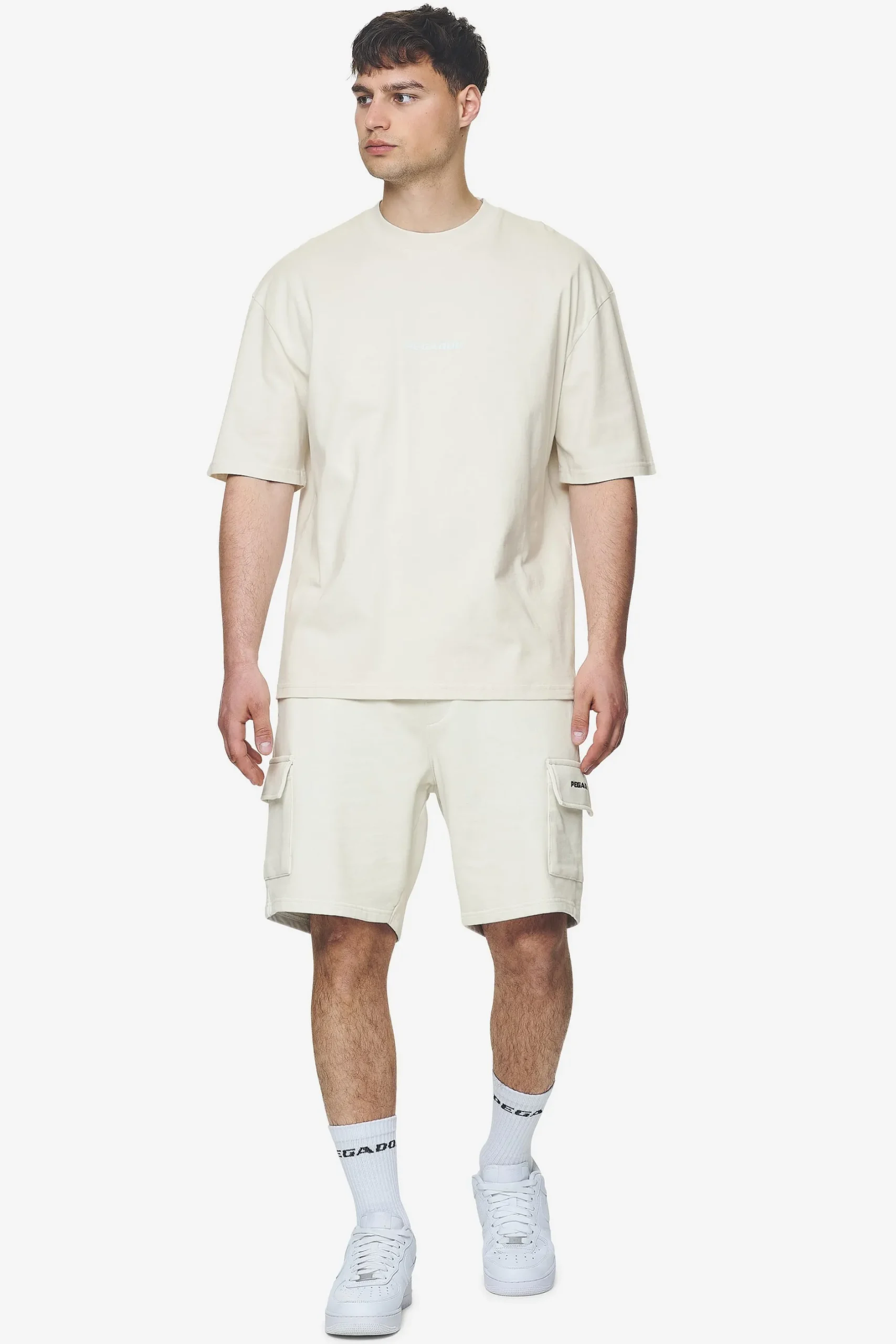 Pegador Shorts|Otega Terry Cargo Shorts Washed salty cream