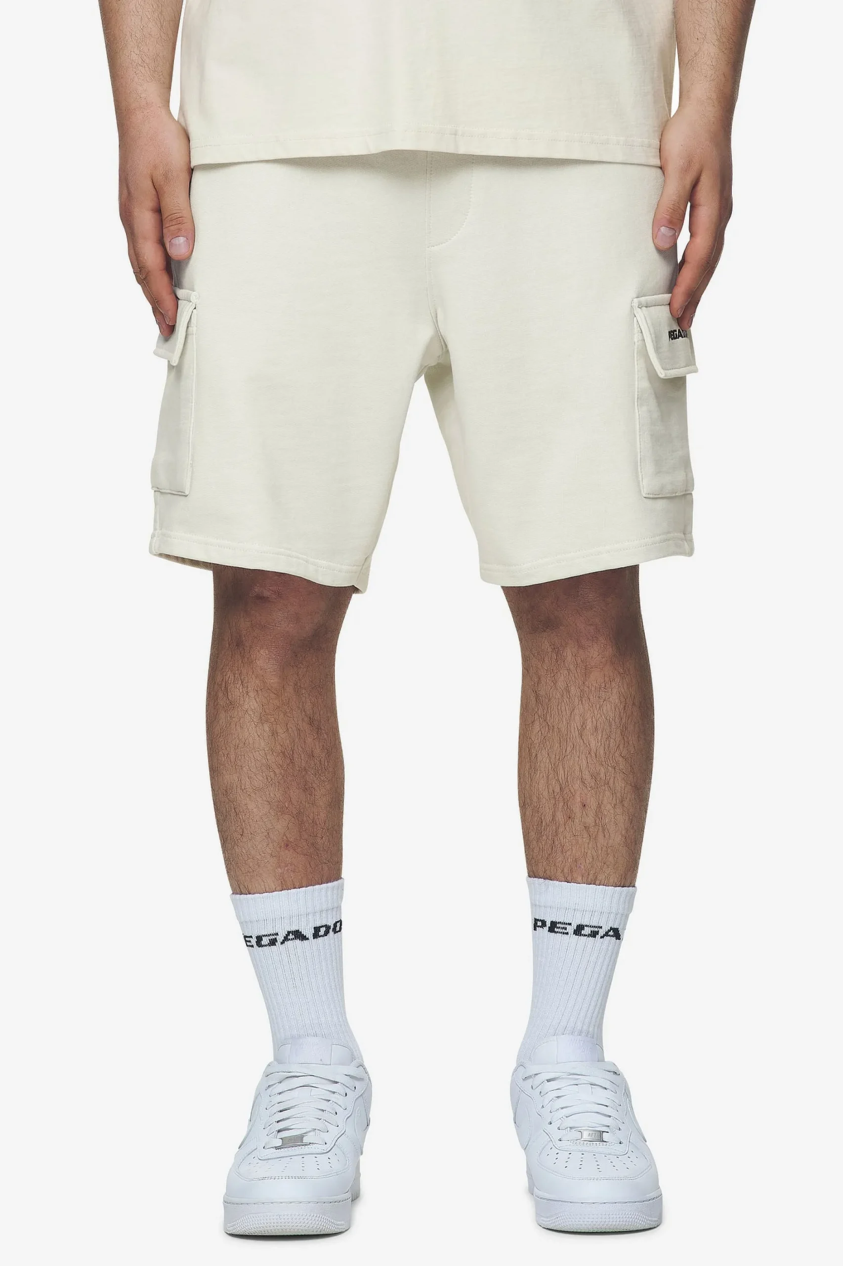 Pegador Shorts|Otega Terry Cargo Shorts Washed salty cream