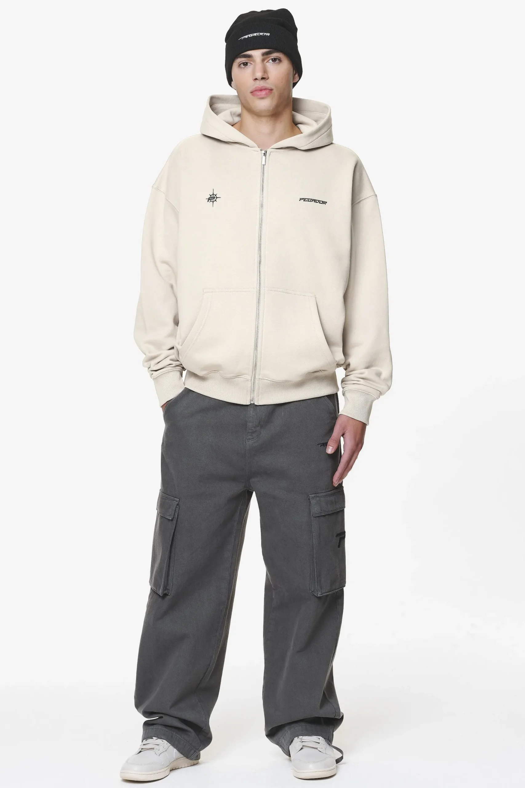 Pegador Cargos|Paden Wide Cargo Pants Volcano Grey